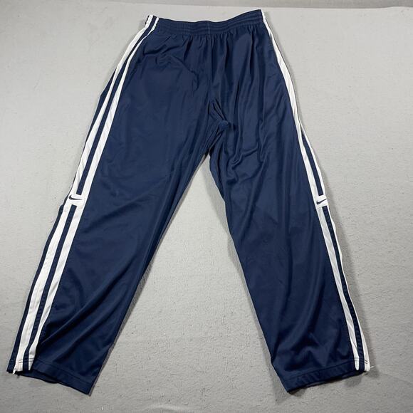 VTG Nike Pants Mens Large Blue White Track Athletic Tearaway Snap Warm Up Zipper - Picture 1 of 9